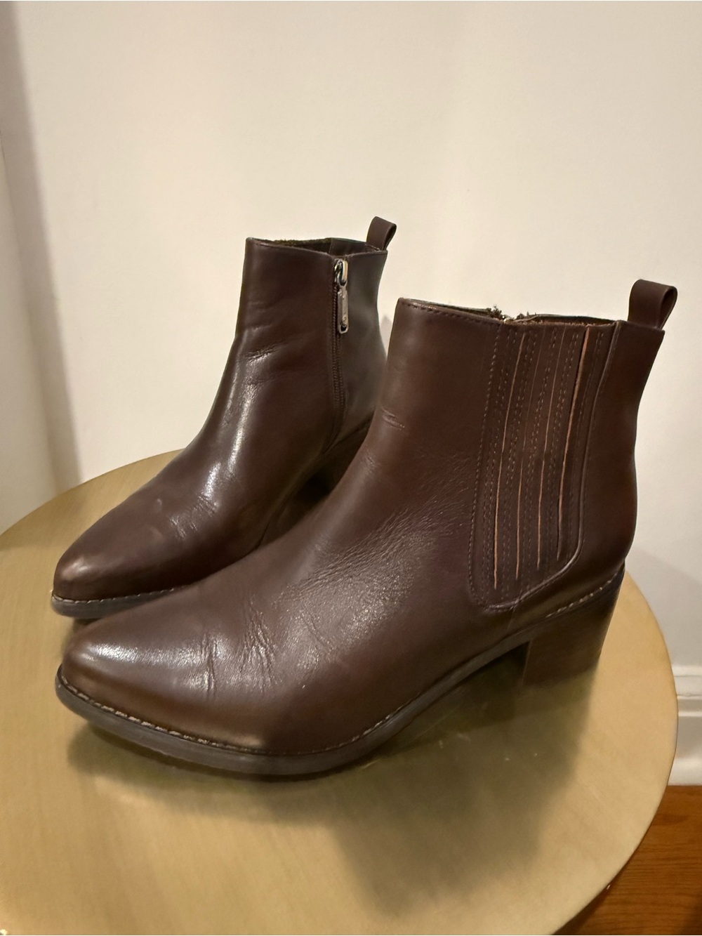 Blondo Waterproof Leather Ankle Boots - Zip & Elastic Side